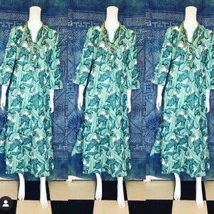 Iconic Beverly Hills Hotel Banana Leaf Print Caftan Dress - Sold out!